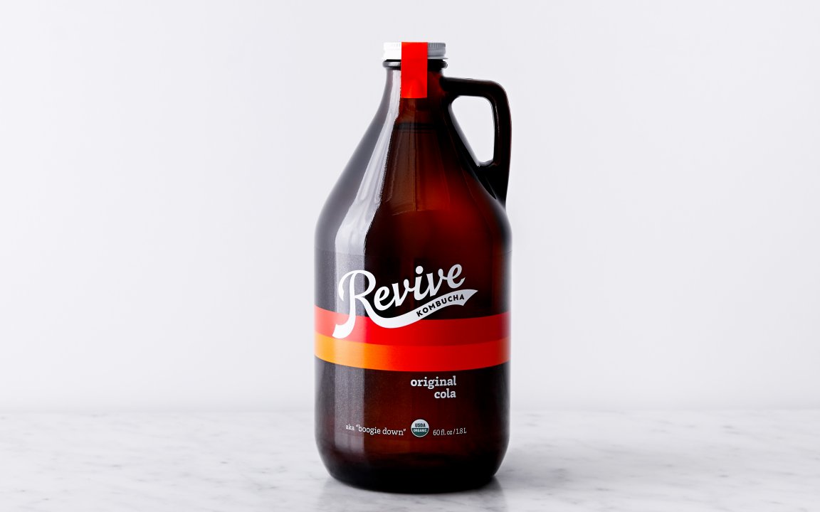 Organic Original Cola Kombucha Growler Revive Kombucha SF Bay